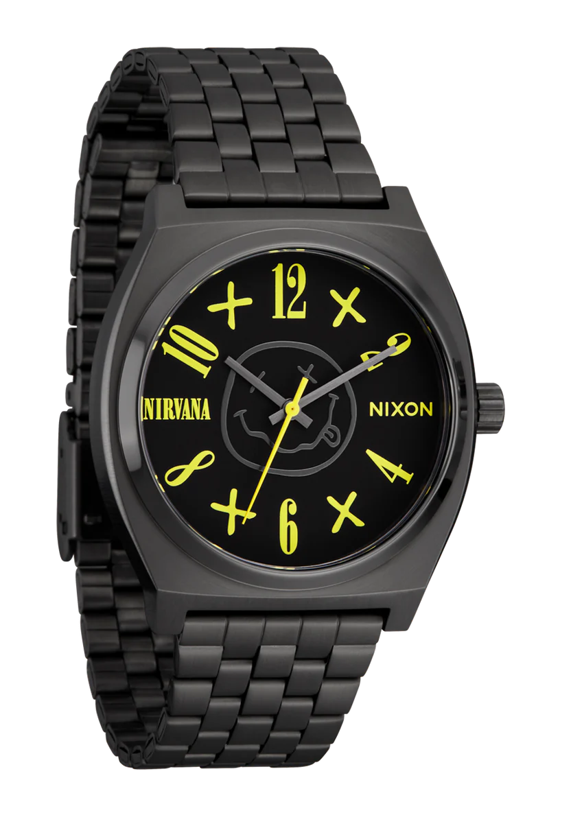 Nirvana Time Teller - Black Nirvana Smiley Face