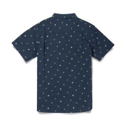Journey SS Button Up Shirt - Navy Dobby