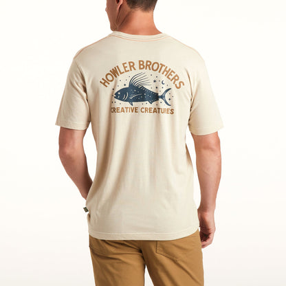 Select Pocket T - Creative Creatures Roosterfish: Sand Heather