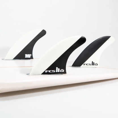 FCS II Mick Fanning Tri Fins BLK/WHT Large
