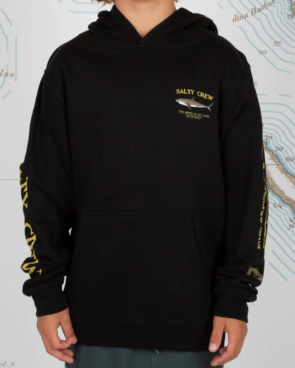 Bruce Boys Hood Fleece BLK
