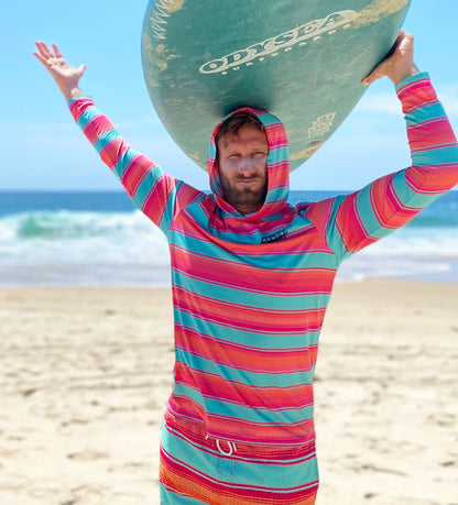 JR Hooded L/S Surf Shirt Baja Multi PrinT