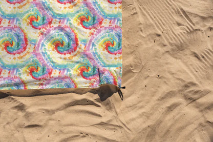 Lightweight Waterproof Beach Blanket Tie Dye
