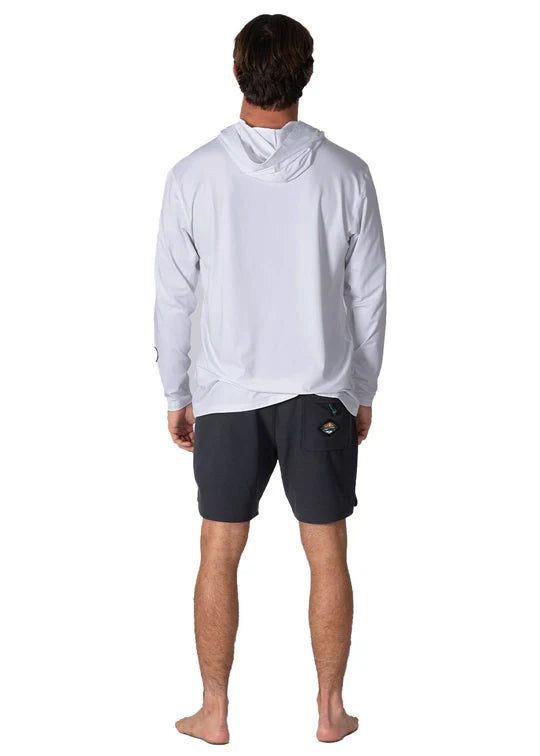 Twisted Eco Hooded LS Sun Shirt WHT