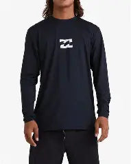 All Day Wave Loose Fit Long Sleeve Surf Tee BLK