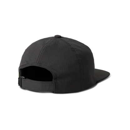 Mathis 5 Panel Strapback Hat Black