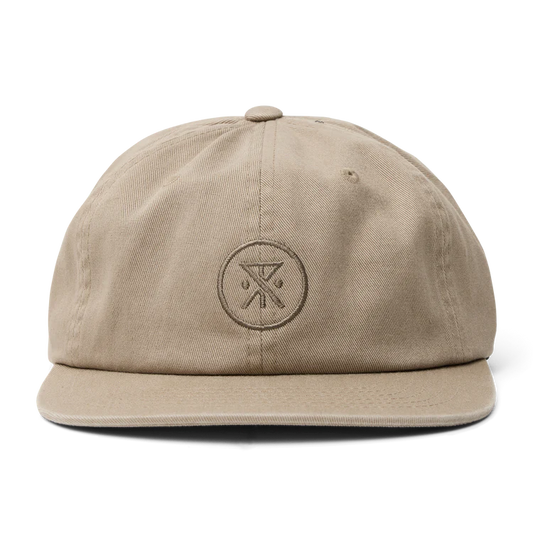Made To Fade 6 Panel Strapback Hat Washed Fossil