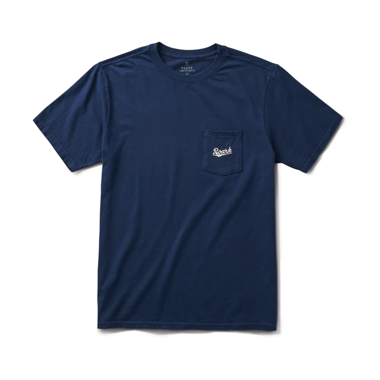 Script Pocket Premium Tee - Navy