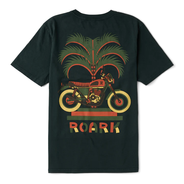 Moto Palm Premium Tee - Washed Black