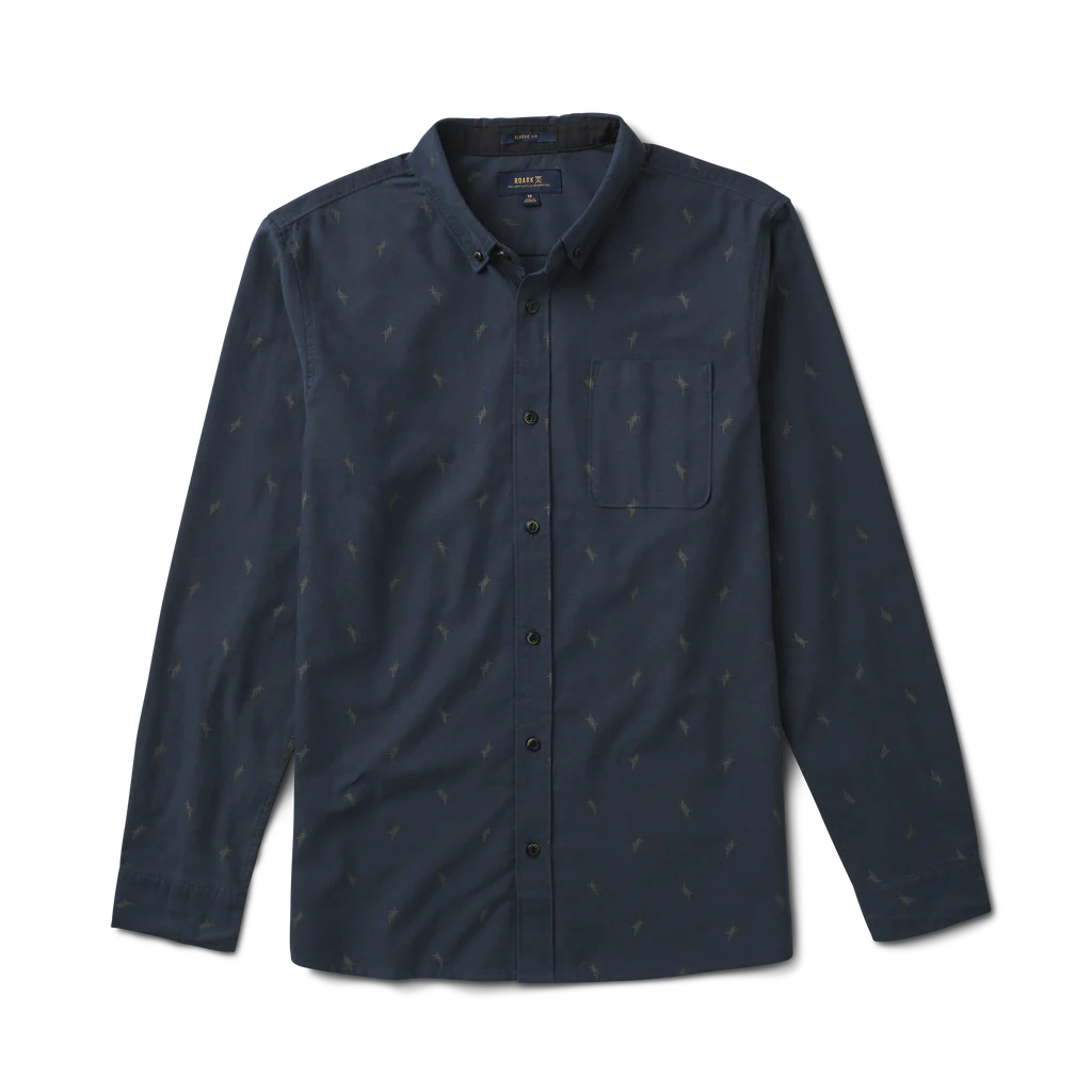 Scholar LS Dark Navy Crosshatch