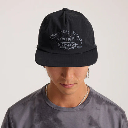 Mathis 5 Panel Strapback Hat Chaos Black