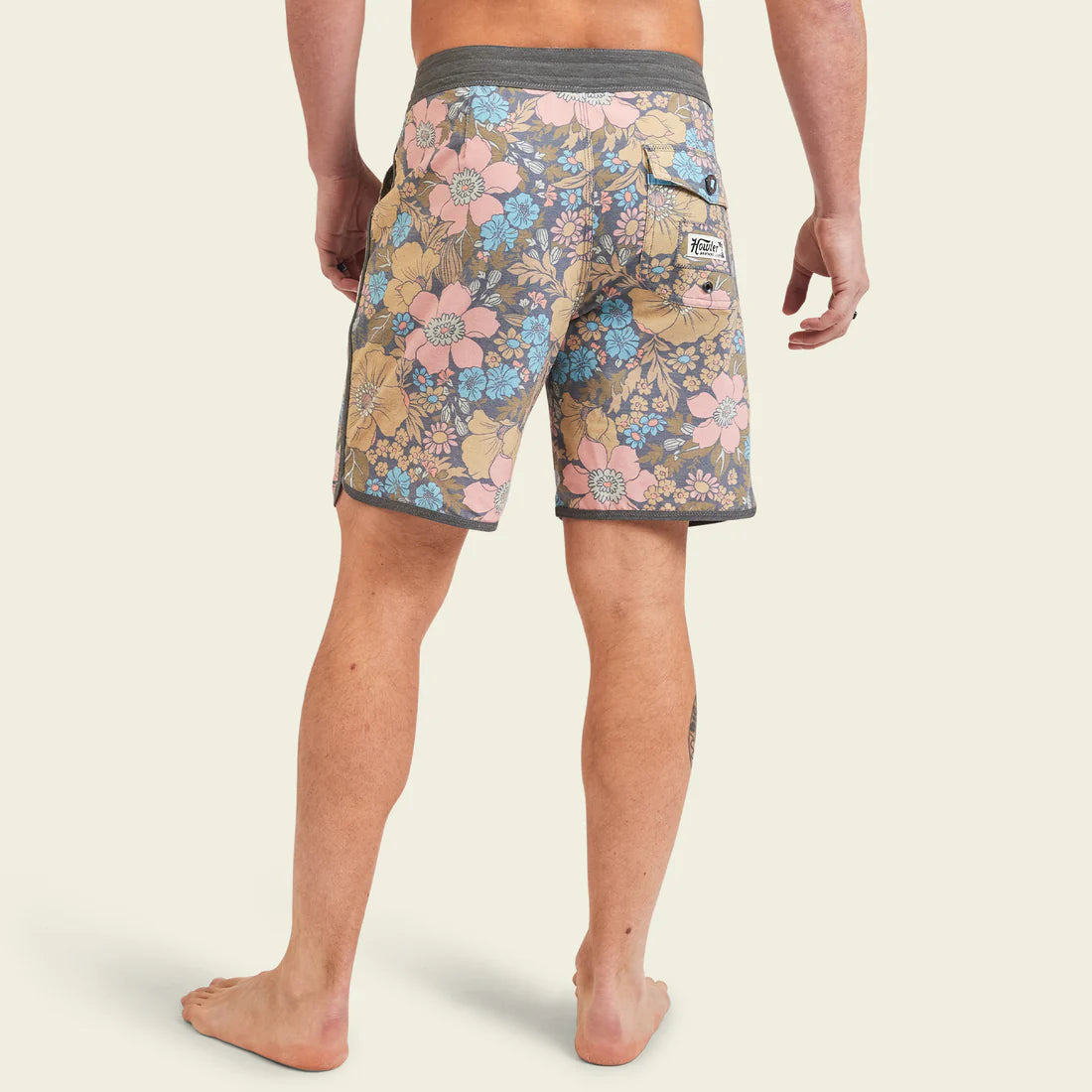 Bruja Boardshorts: Flower Power Cocoa