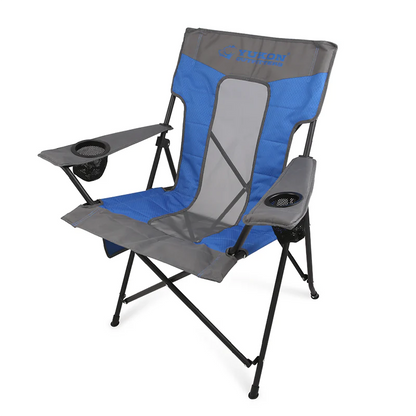 Folding Camp Chair Blue/Grey