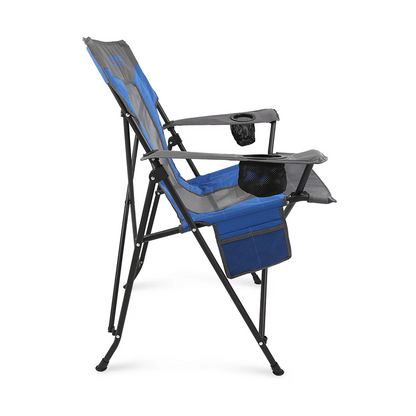 Folding Camp Chair Blue/Grey