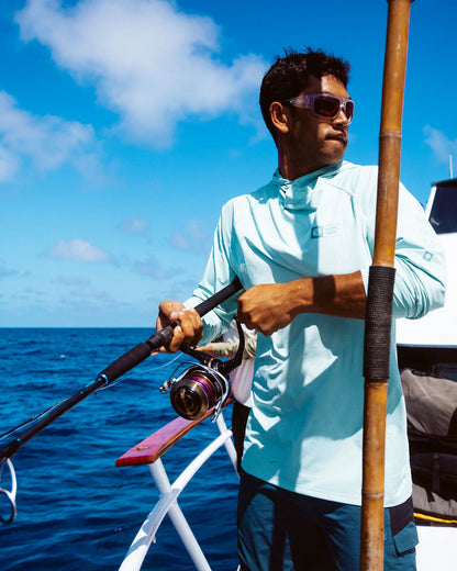 Apex Perforated Sunshirt Hoodie - Marine