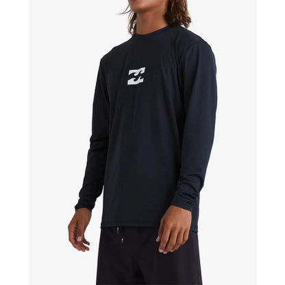 All Day Wave Loose Fit Long Sleeve Surf Tee BLK