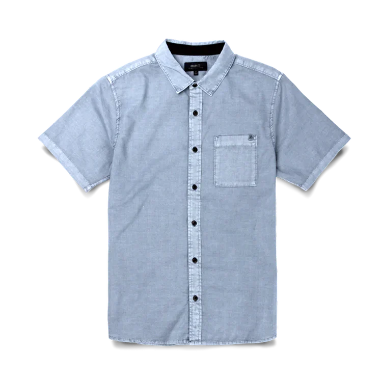 Made To Fade Woven Shirt In Washed Slate