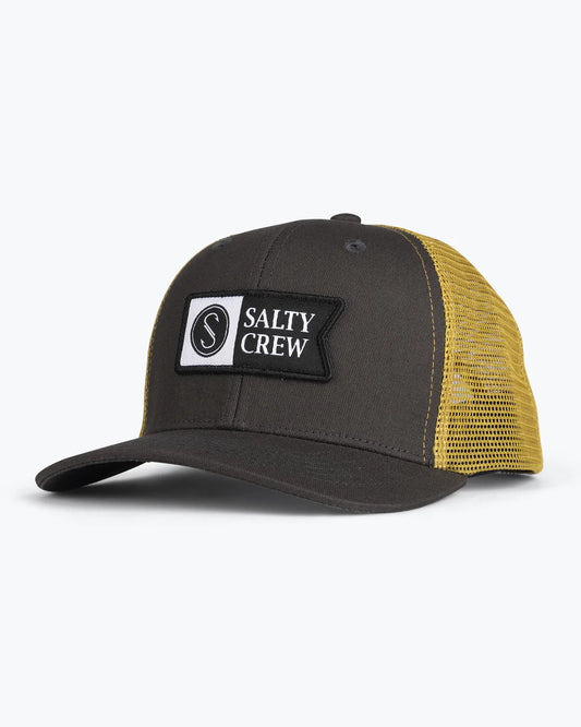 Pinnacle Boys Retro Trucker Hat - Charcoal/Gold