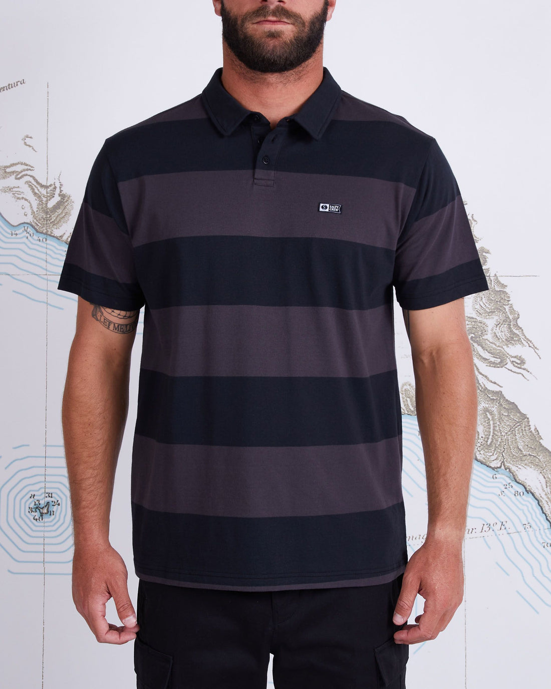 Diver Down S/s Polo Charcoal